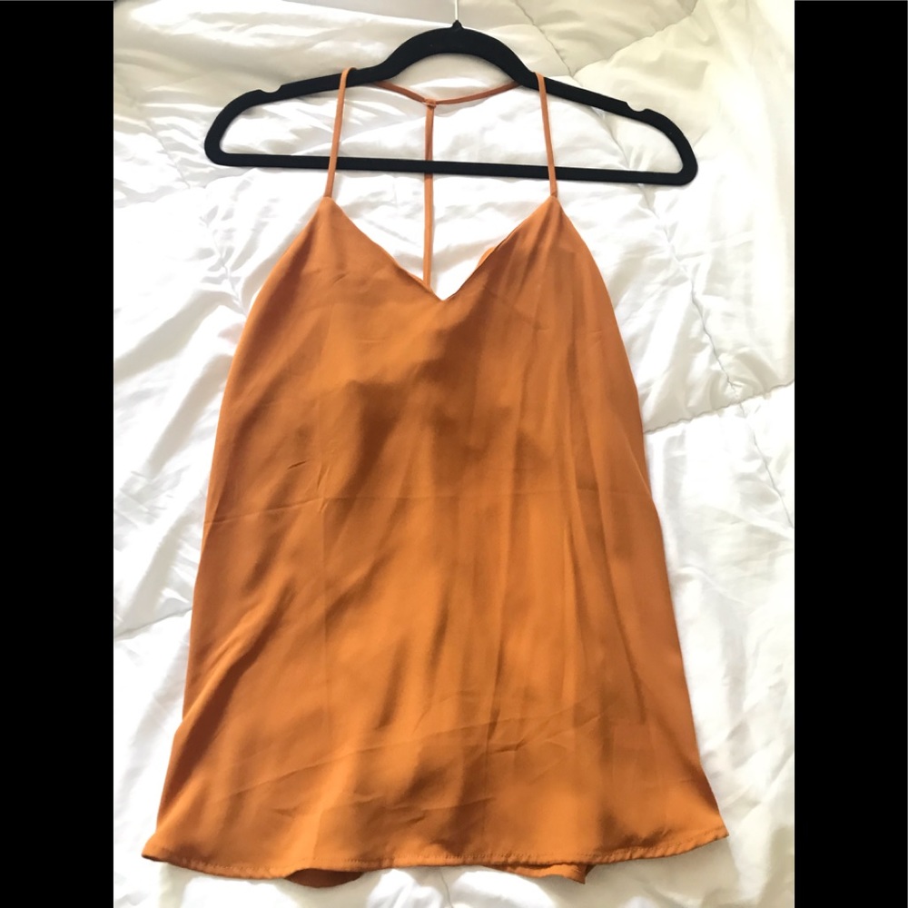 Tan Brown String Tank Open Back